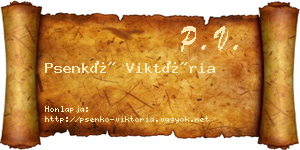 Psenkó Viktória névjegykártya